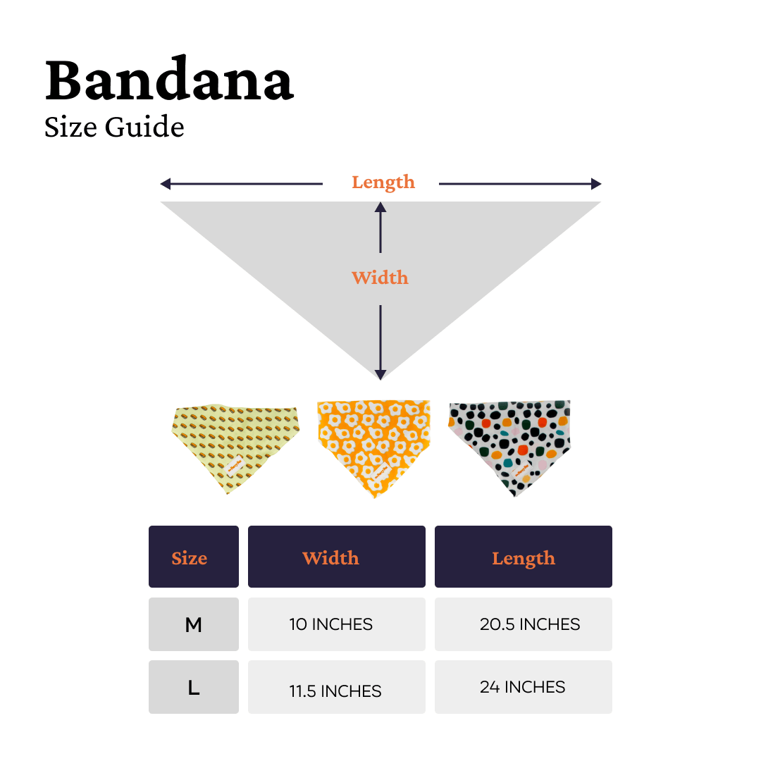 Bandana size guide