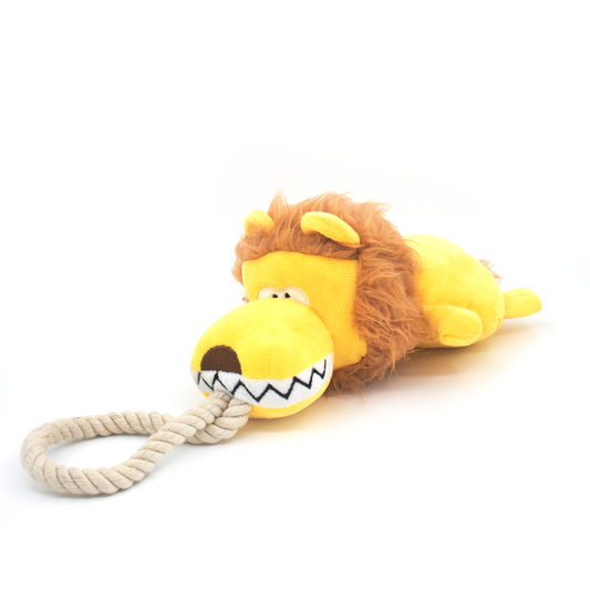Lion Rope Plush Toy with Squeaker